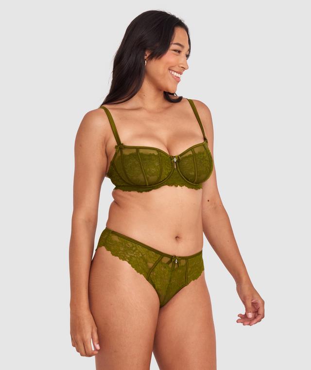 Bethany Brazilian Knicker - Khaki