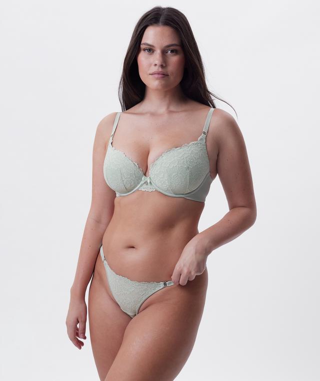 Bethany Essentials Contour Plunge Bra - Light Green