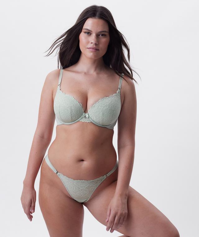 Bethany Essentials Contour Plunge Bra - Light Green