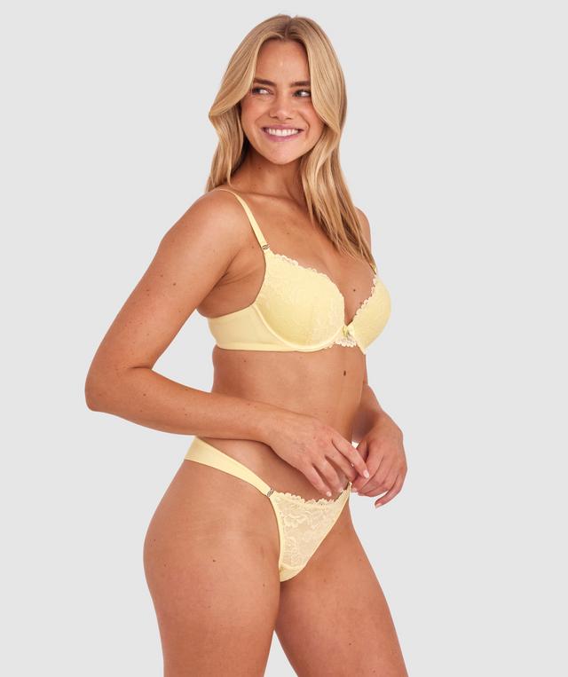 Bethany Essentials Double Push Up Bra - Light Yellow