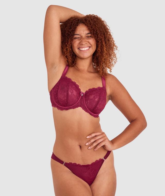 Bethany Essentials Full Coverage Underwire Bra - Berry