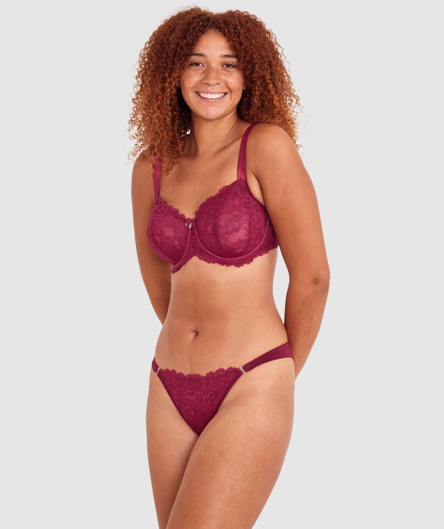 Bethany Essentials Full Coverage Underwire Bra - Berry