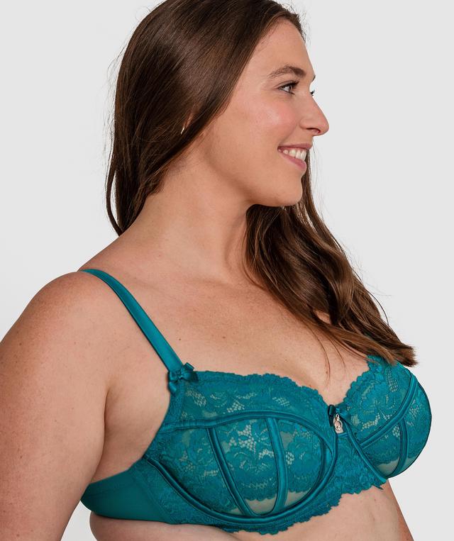 Bethany Full Cup Balconette Bra - Teal