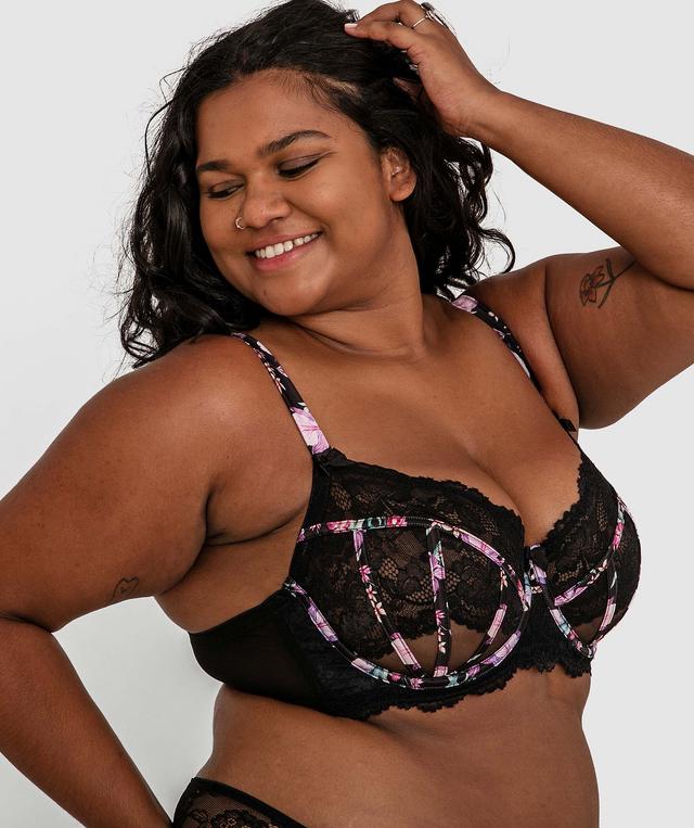 Bethany Full Cup Underwire Balconette Bra - Print Floral