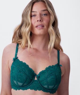 Bethany Full Cup Underwire Bra - Dark Green