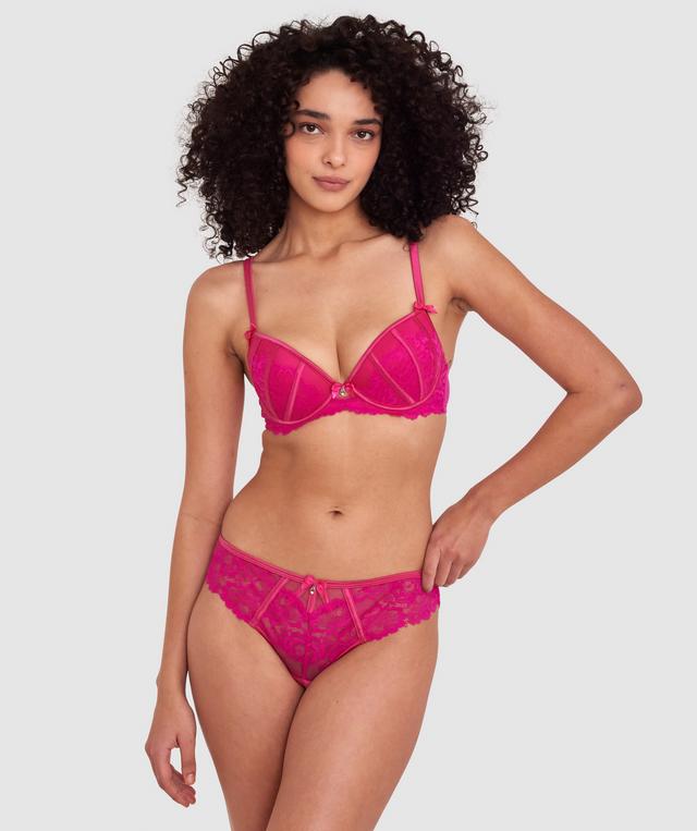 Bethany Push Up Bra - Dark Pink