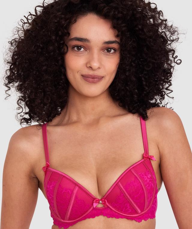 Bethany Push Up Bra - Dark Pink
