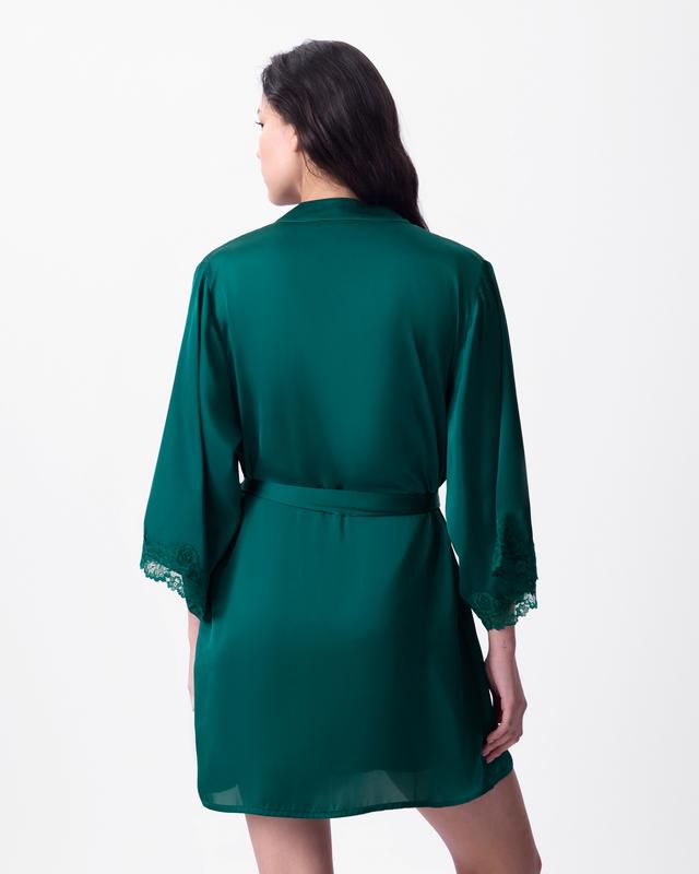 Bethany Short Wrap - Dark Green