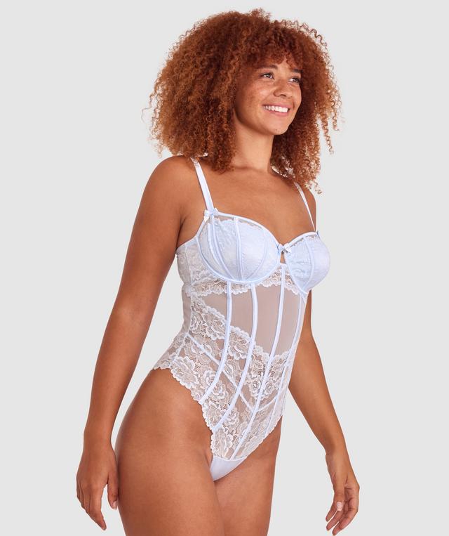 Bethany Underwire Bodysuit - Pale Blue