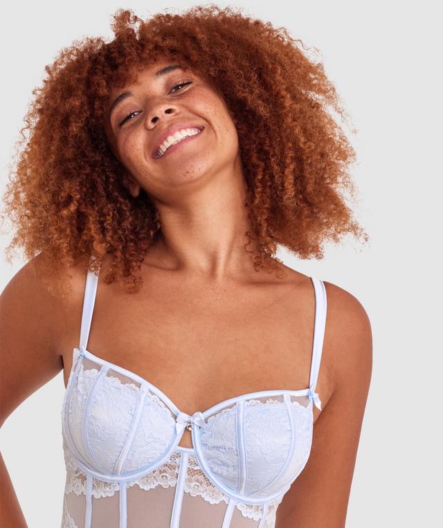 Bethany Underwire Bodysuit - Pale Blue