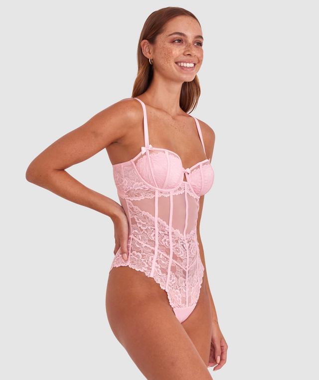 Bethany Underwire Bodysuit - Pale Pink