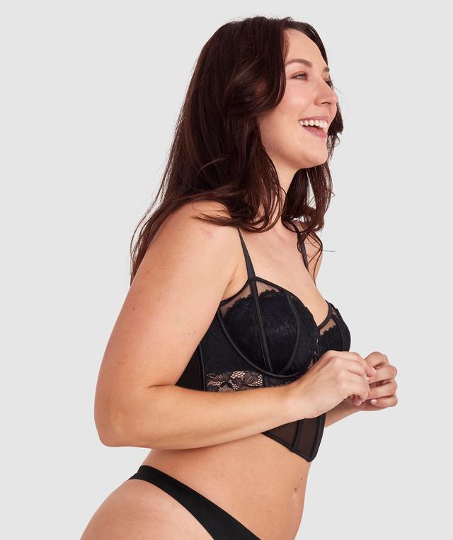 Bethany Underwire Corset - Black