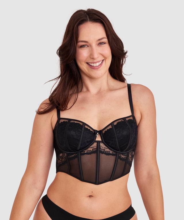 Bethany Underwire Corset - Black