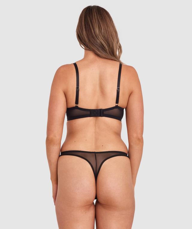 Betsie High Leg G String - Black