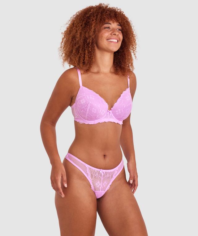 Betsie High Leg G String - Light Purple