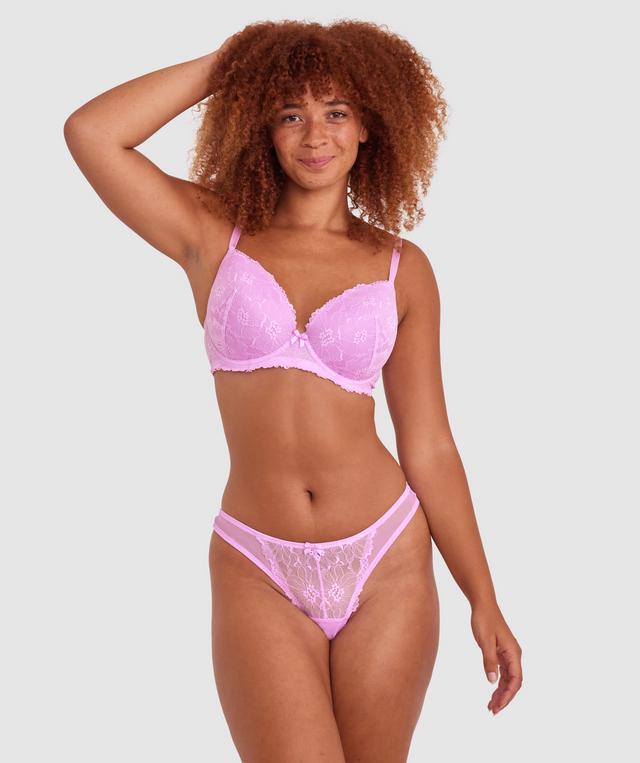 Betsie High Leg G String - Light Purple