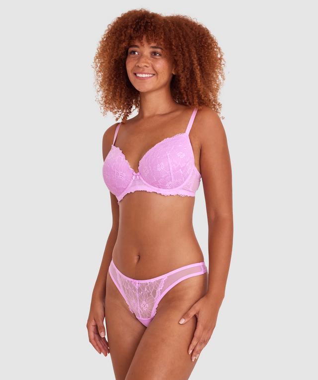 Betsie High Leg G String - Light Purple