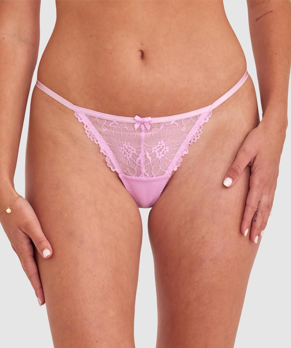 Betsie High Leg String - Light Purple