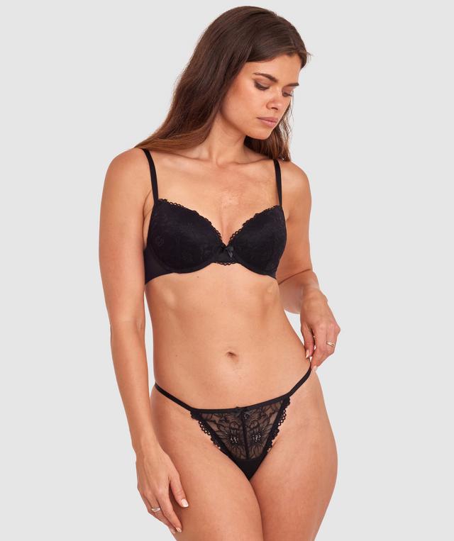 Betsie Push Up Bra - Black