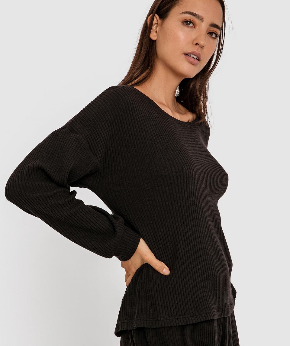 Billie Long Sleeve Shirt - Black