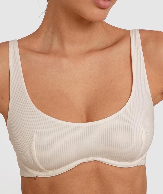 Billie Underwire Crop Bra - Eggshell