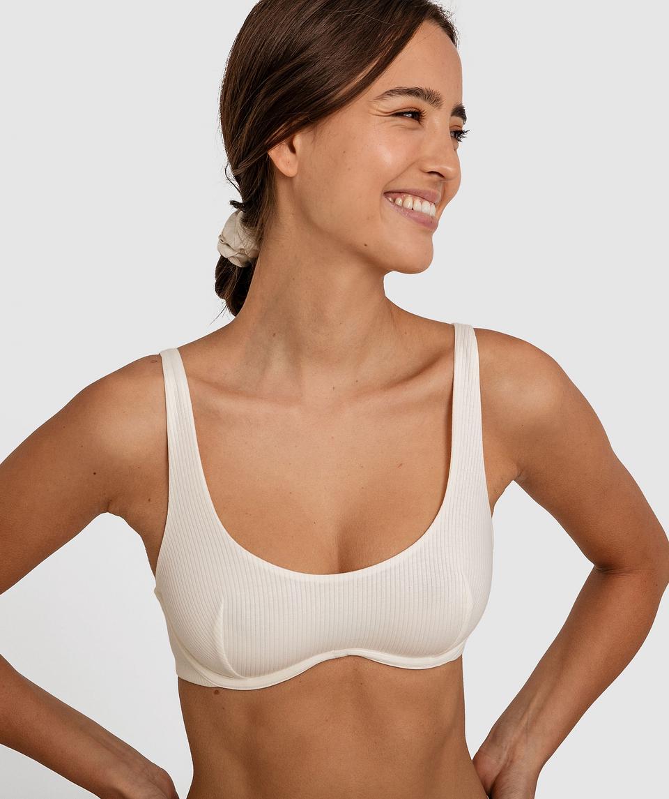 Billie Underwire Crop Bra - Eggshell