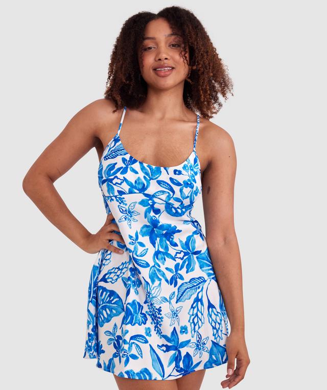 Blue Tropics Short Slip - Cobalt Blue