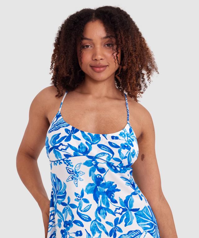 Blue Tropics Short Slip - Cobalt Blue