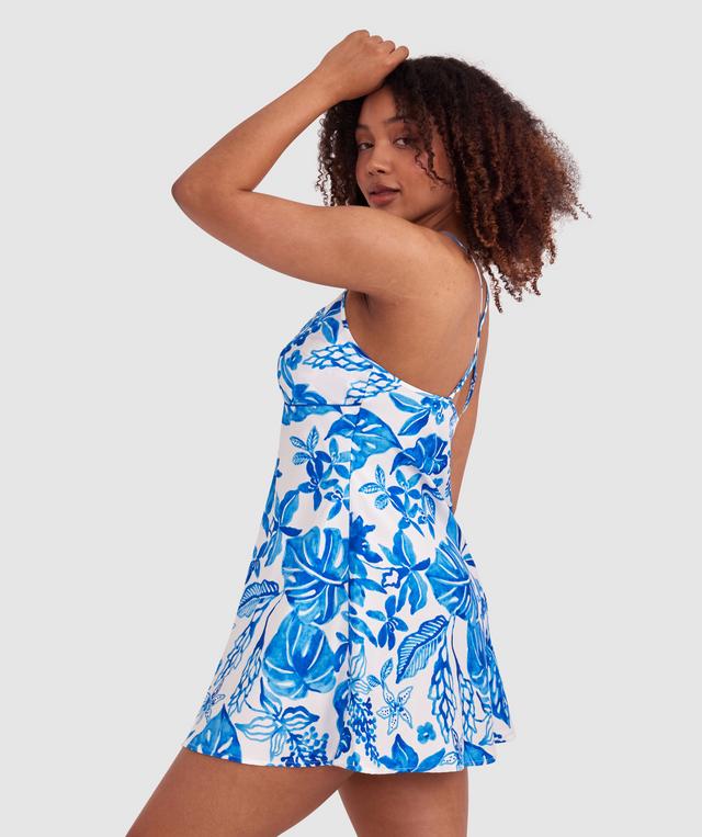 Blue Tropics Short Slip - Cobalt Blue