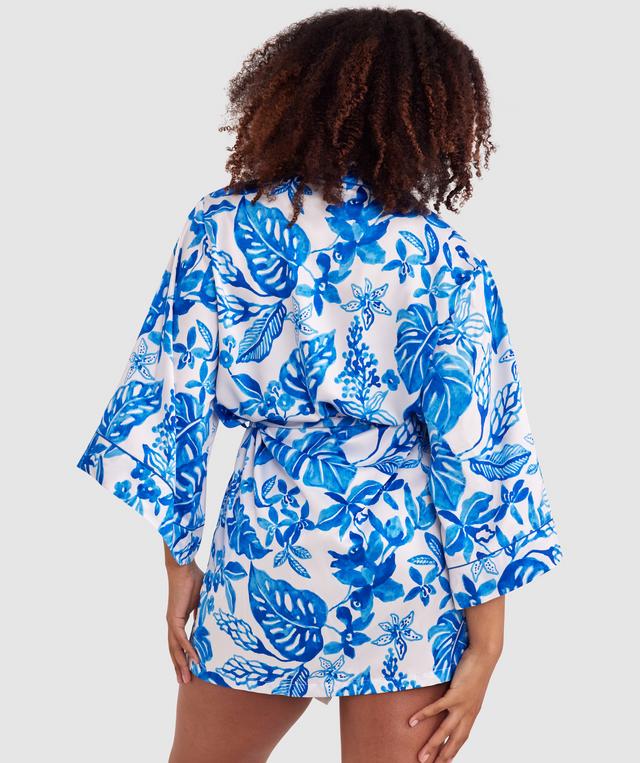 Blue Tropics Short Wrap - Cobalt Blue