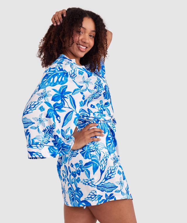 Blue Tropics Short Wrap - Cobalt Blue