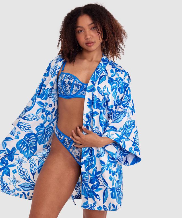 Blue Tropics Short Wrap - Cobalt Blue