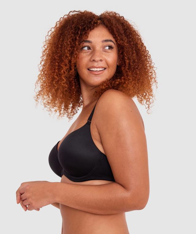 Body Bliss Front Closure Full Cup Bra - Black