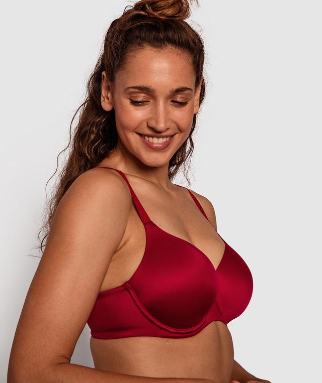 Body Bliss Full Cup Bra - Dark Red