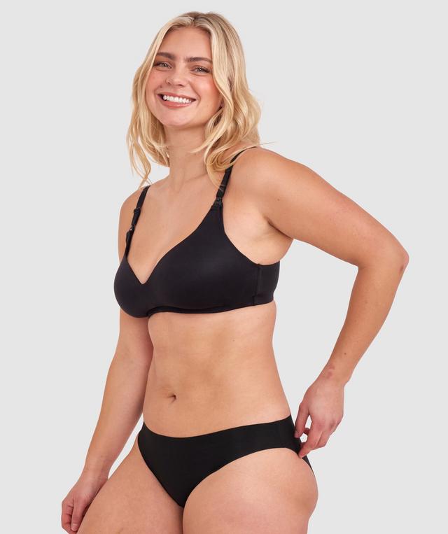 Body Bliss Full Cup Maternity Wirefree Bra - Black