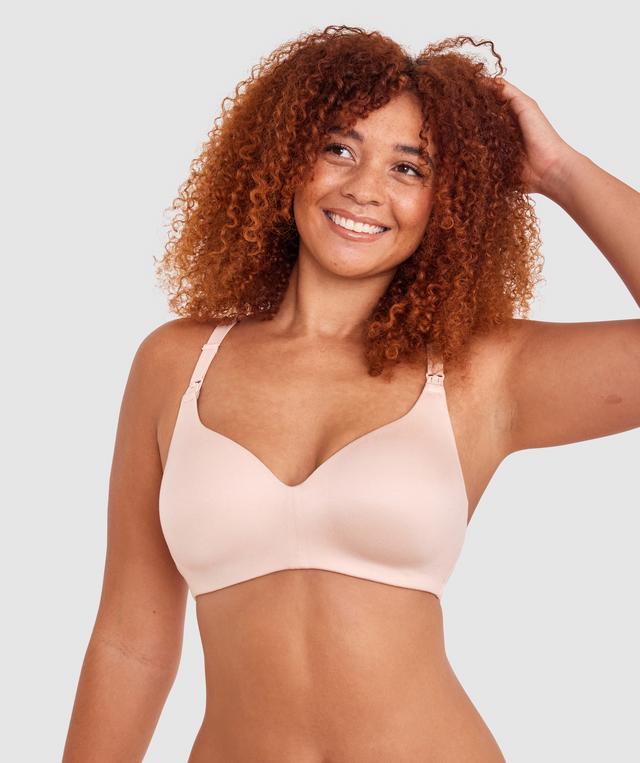 Body Bliss Full Cup Maternity Wirefree Bra - Blush Pink