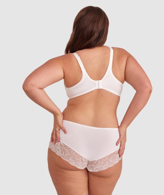 Body Bliss Full Lace Curvy Balconette Bra - Ivory