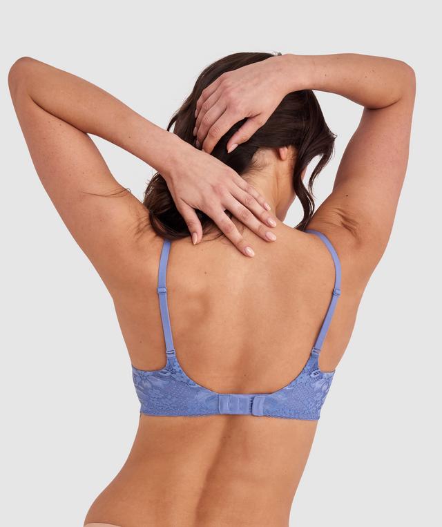 Body Bliss Lace Contour Plunge Bra - Blue