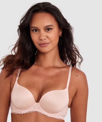 Body Bliss Lace Contour Plunge Bra - Blush Pink