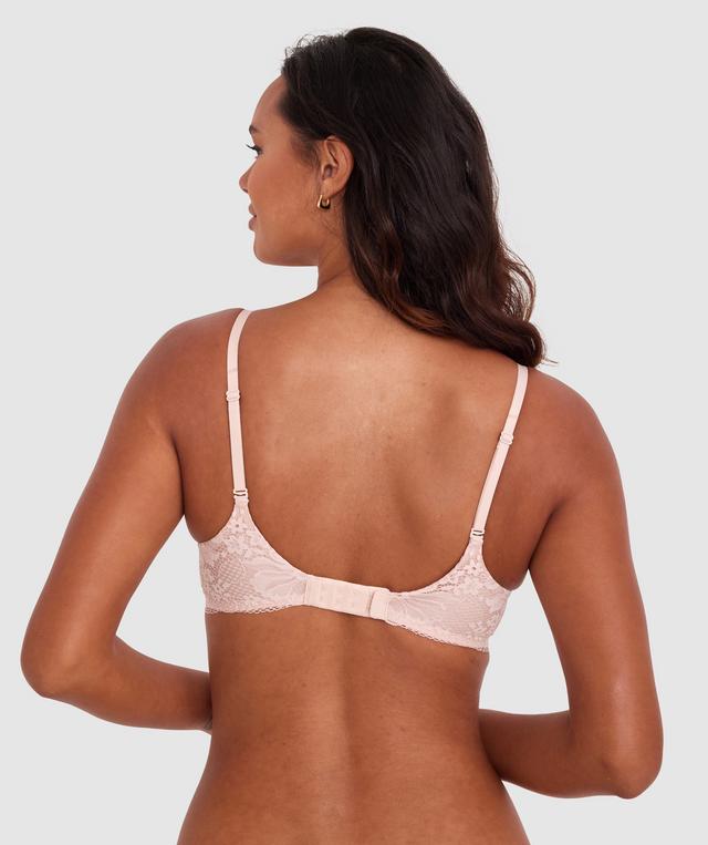 Body Bliss Lace Contour Plunge Bra - Blush Pink