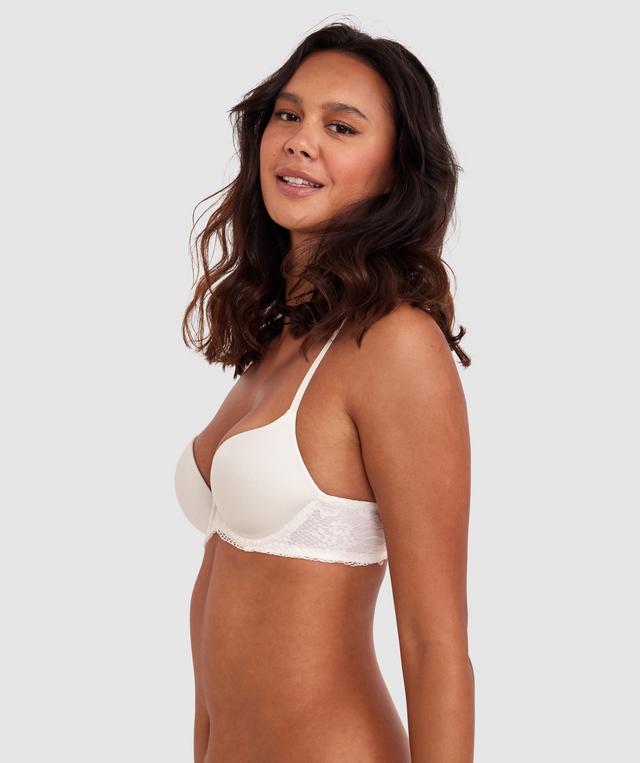 Body Bliss Lace Contour Plunge Bra - Ivory