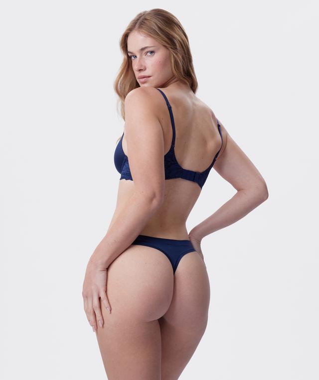 Body Bliss Lace Contour Plunge Bra - Navy
