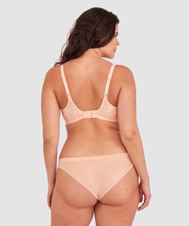 Body Bliss Lace Full Cup Bra - Light Coral