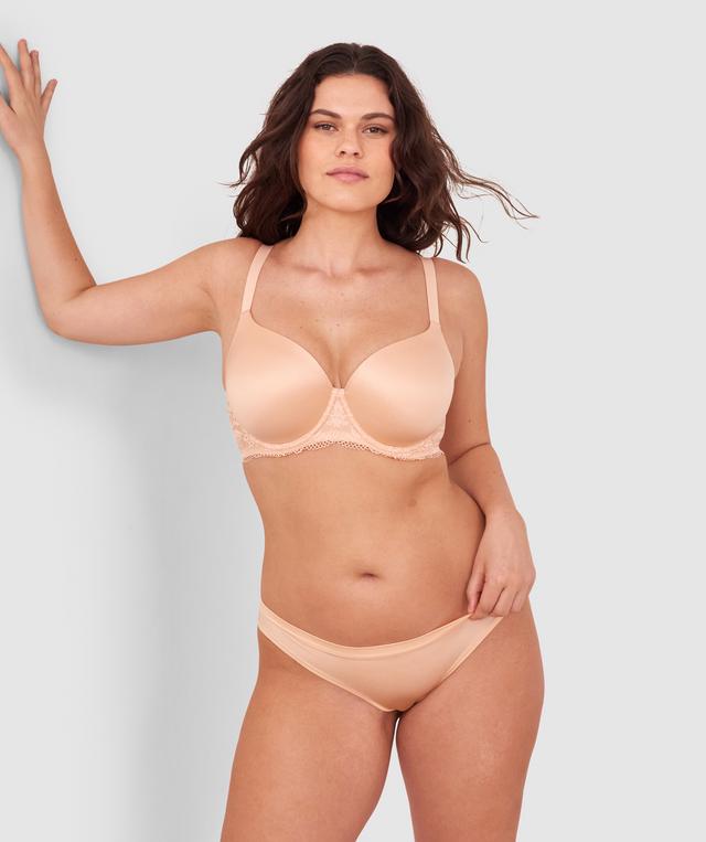 Body Bliss Lace Full Cup Bra - Light Coral
