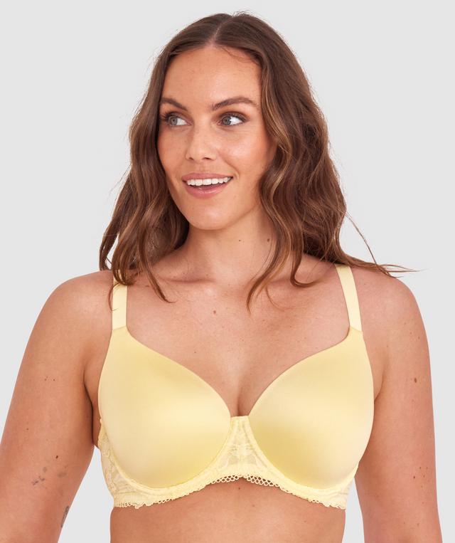 Body Bliss Lace Full Cup Bra - Light Yellow