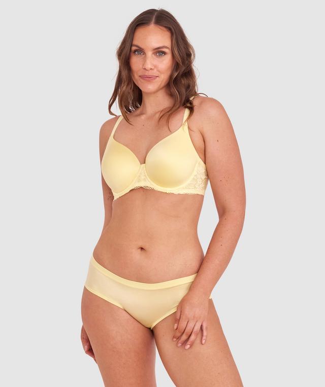 Body Bliss Lace Full Cup Bra - Light Yellow