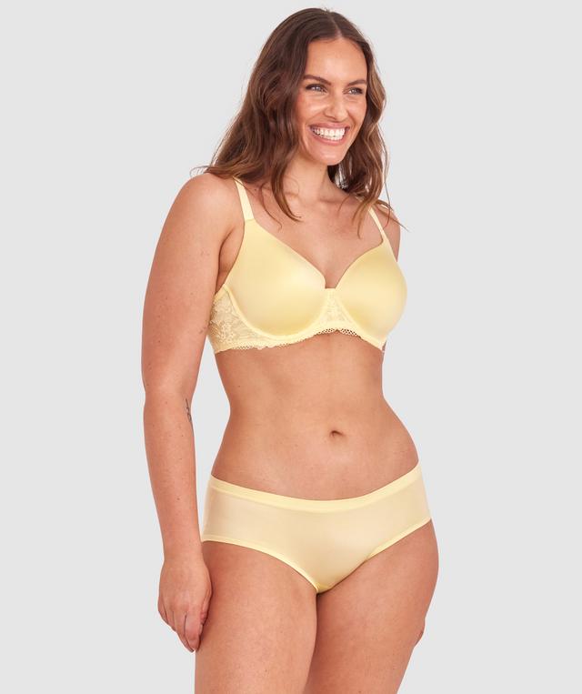 Body Bliss Lace Full Cup Bra - Light Yellow
