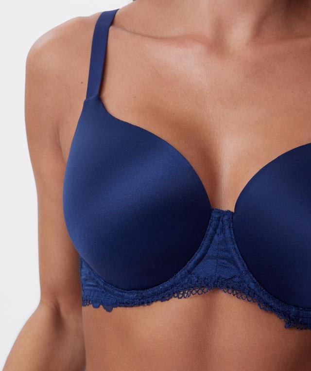 Body Bliss Lace Full Cup Bra - Navy