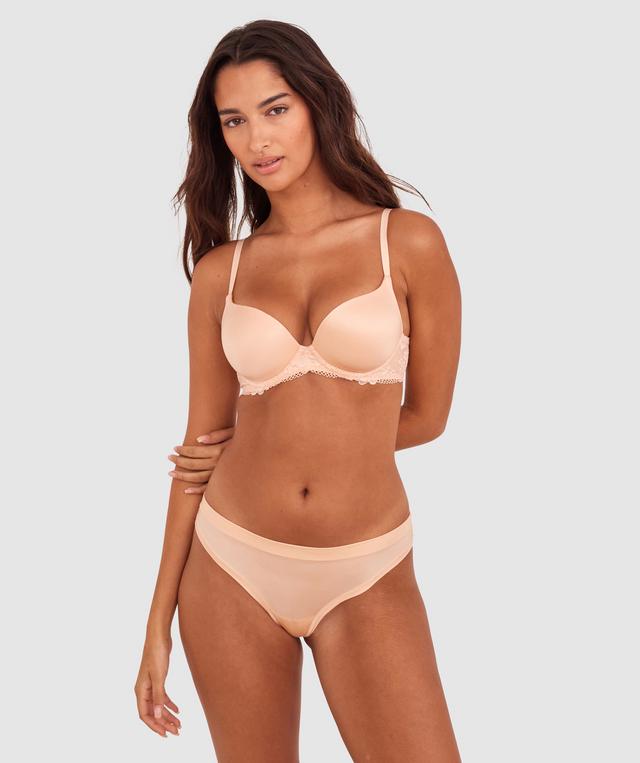 Body Bliss Lace Lightly Lined Bra - Light Coral
