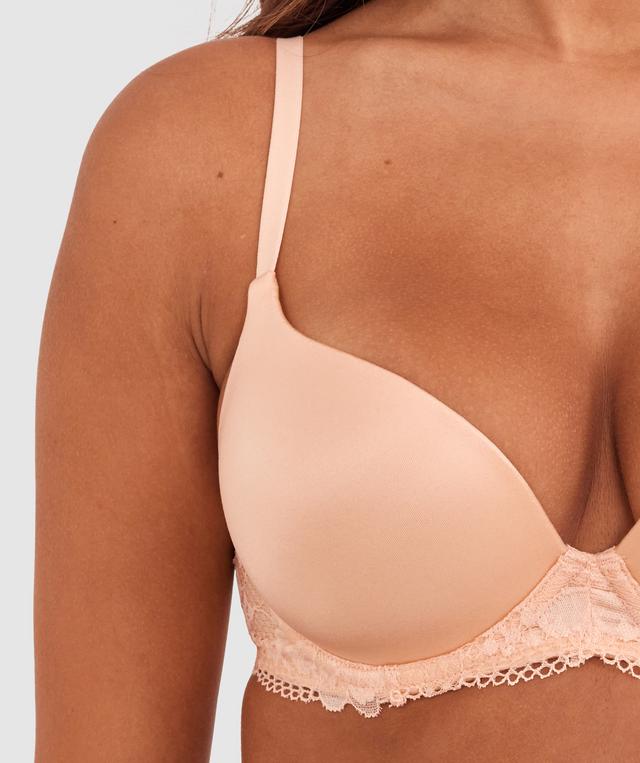 Body Bliss Lace Lightly Lined Bra - Light Coral